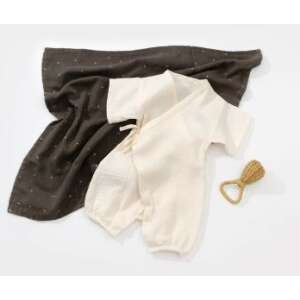 Muslin overall, BabyCosy, 100% biopamut, Ecru (Méret: 9-12 hónap)