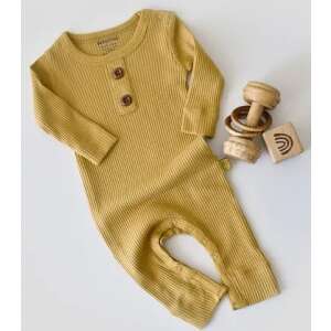 Hosszú ujjú jumpsuit és hosszú nadrág organikus és modális pamutból - BabyCosy sáfrány (Méret: 12-18 hónap) 91284716 Overál