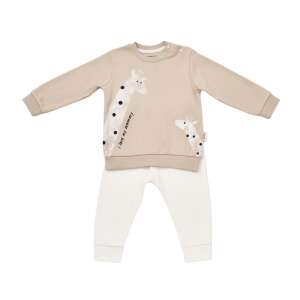 BabyCosy Zsiráf hosszú ujjú pulóver és hosszú nadrág szett, 12-18 hónap, organikus pamut - BabyCosy