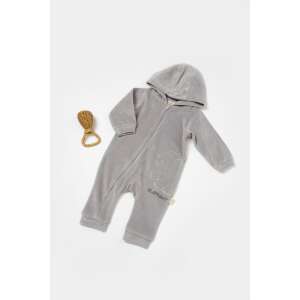 BabyCosy szürke elefántos kapucnis ugróruha 12-18 hónapos babáknak, organikus pamutból - BabyCosy