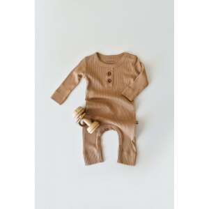 Hosszú ujjú jumpsuit és hosszú nadrág organikus és modális pamutból - BabyCosy barna (méret: 0-3 hónap) 91285944 - BabyCosy