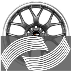 Avex Wheel Rim Sticker Set, 16 pcs, Bright White 91286013 - Car decorative strip