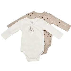 BabyCosy 2 darabos hosszú ujjú baba body készlet, zsiráf mintával, 0-3 hónapos - BabyCosy