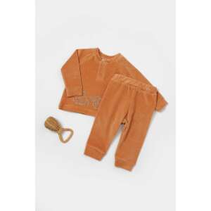 BabyCosy Elefántos bársony szett, 80% biopamut és 20% poliészter, tégla szín, 9-12 hónap - BabyCosy