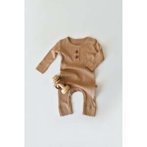 Hosszú ujjú jumpsuit és hosszú nadrág organikus és modális pamutból - BabyCosy Brown (Méret: 12-18 hónap) 91286546 Overál