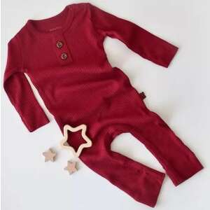 Hosszú ujjú jumpsuit és hosszú nadrág organikus és modális pamutból - BabyCosy Red (Méret: 6-9 hónap) 91286674 Overál