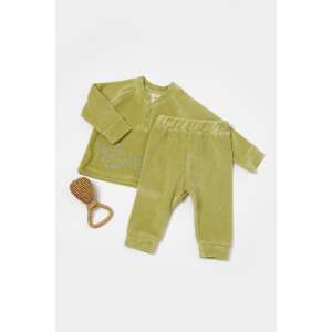 BabyCosy zöld biopamut és poliészter baba ruha szett elefánt mintával, 3-6 hónapos - BabyCosy