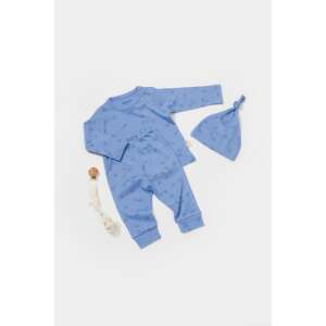BabyCosy 3 részes készlet csecsemőknek, fiúknak és lányoknak, hosszú ujjú felső, nadrág és sapka, levendula színben, 6-9 hónapos méret - BabyCosy