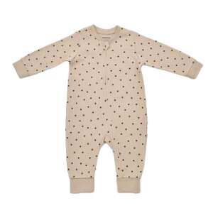 BabyCosy bio pamut jumpsuit fekete pöttyökkel, 3-6 hónapos méret - BabyCosy