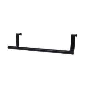 Black over-the-door towel rack, 36.5 cm - Kitchen Utensils & Gadget