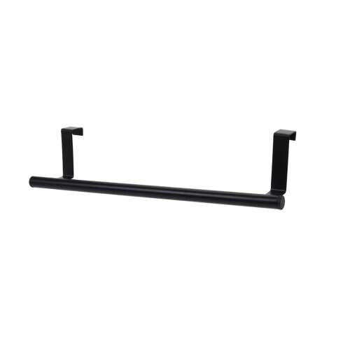 Black over-the-door towel rack, 36.5 cm