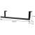 Black over-the-door towel rack, 36.5 cm, with dimensions