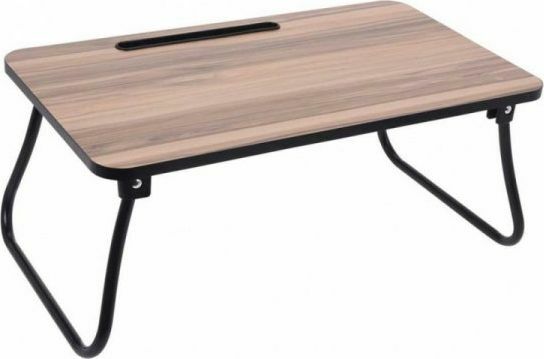 Taca do serwowania Koopman, drewno/metal, 53x30x22 cm, czarny/brązowy