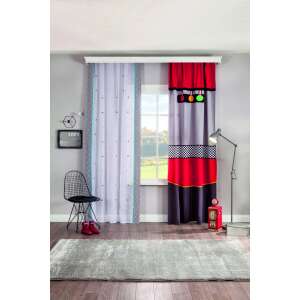 Bipanel Tulle (140 x 260) Függöny Piros szürke fekete 91294781 
