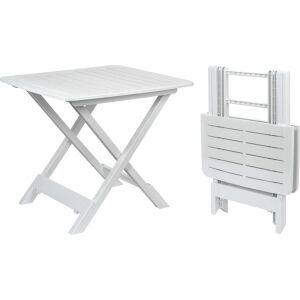 Masa de grădină pliabilă albă Breda, masă compactă de exterior - Grădină