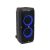 JBL Partybox 310 Bluetooth party speaker with blue illuminated rings, angled view