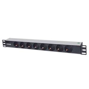 Intellinet 19 Zoll 1U Rack-PDU mit 8 Schuko-Steckdosen und 1,8 Meter Kabel - Manhattan