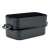 Czarne 2-poziomowe pudełko na lunch z uchwytem, pojemność 2x 800 ml