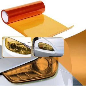Headlight / Taillight Protective Film - Orange (price / linear m)