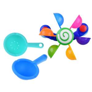Colorful bath toy windmill with cups, scoop and strainer - Bath Toy