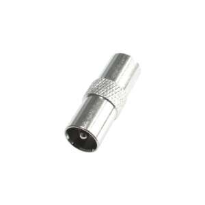 F-type coaxial connector, male to female adapter, metal, screw-on - Coax connector