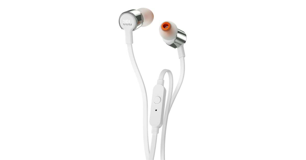 JBL T210 earphones, silver