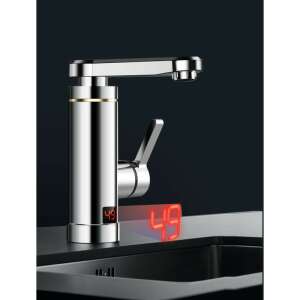 Inox átfolyós vízmelegítő csaptelep kijelzővel 91304131 - Nonbrand Csaptelep