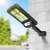 Solar powered motion sensor spotlight with 6 LED lights, black