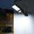 Solar powered motion sensor spotlight with 6 LED lights, black