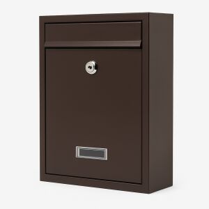 Pepita classic abschließbarer Briefkasten aus verzinktem Stahl #braun 137254312 - Briefkästen