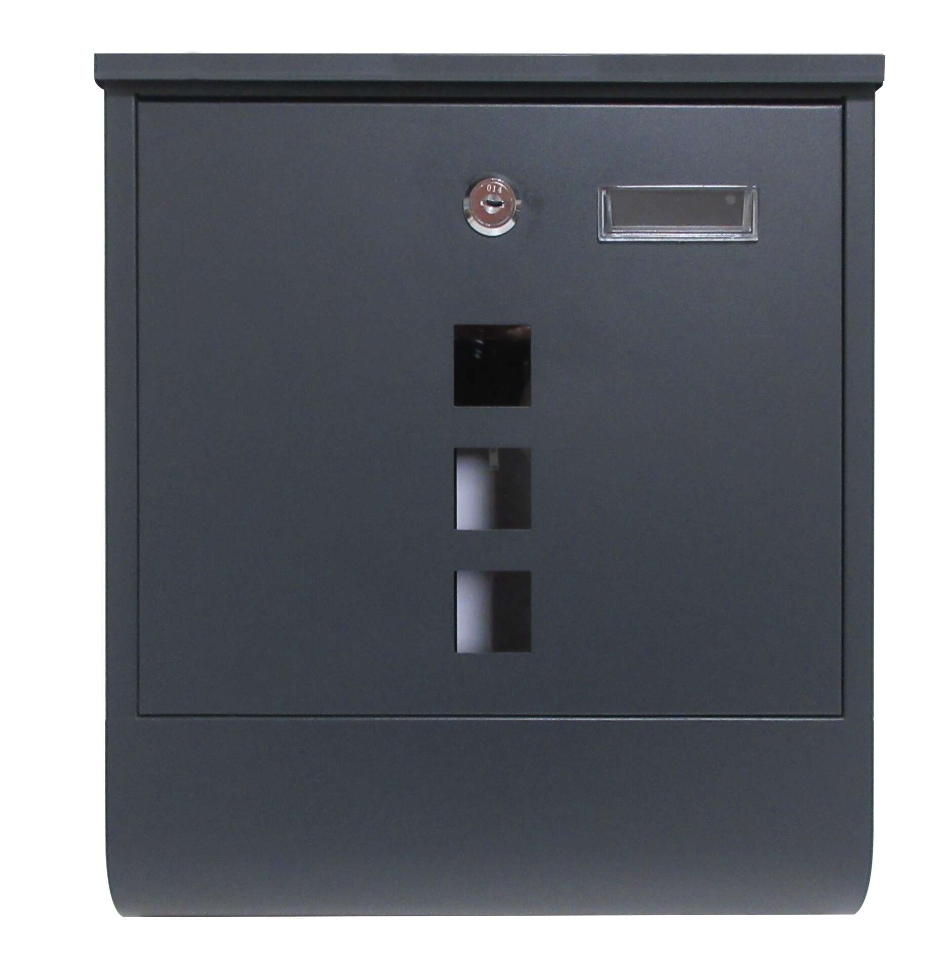 Pepita horgonyzott acél Postaláda újságtartóval - antracit