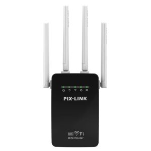 Pix-Link WiFi Mini Router négy antennával a nagyobb hatótávolság érdekében - Wi-Fi router, adapter