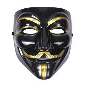 Guy Fawkes maszk - Anonymus maszk - V mint Vérbosszú maszk univerzáis méretben - fekete (BBL) 91311120 