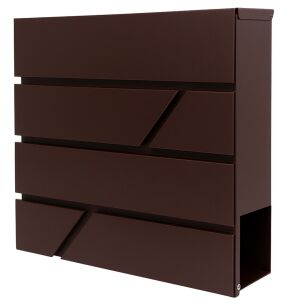 Pepita Moderner verzinkter Stahlbriefkasten #braun 137271479 - Haus & Garten