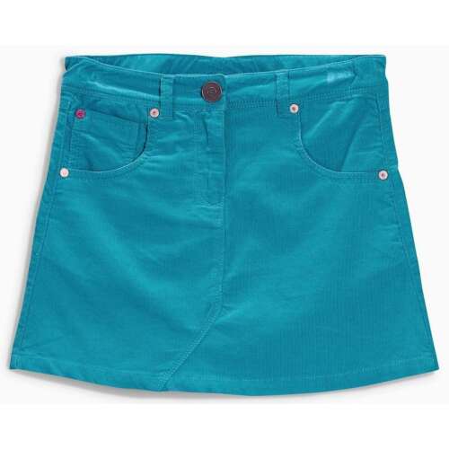 Fustă din catifea cotelată turcoaz pentru fete, mărimea 3-4 ani (104 cm)