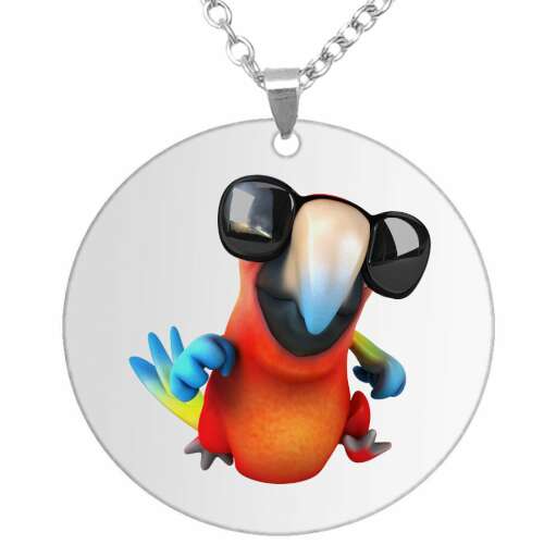 Napszemüveges Papagájos medál lánccal, választható több formában és színben 74673117