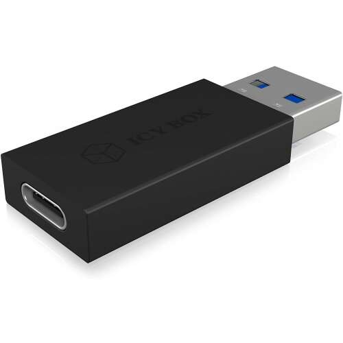 ICY BOX USB 3.1 Type-C - USB 3.1 adapter, fekete, 3cm - USB átalakító