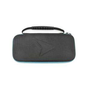 SteelPlay hordozható és védő táska Nintendo Switch Lite-hoz, fekete hordtáska kék szegéllyel, felülnézet - Játékkonzol táska