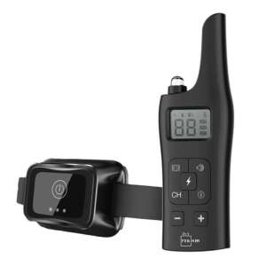 Rechargeable Electric Dog Training Collar, Felliner, 800m, 4 functions, electrostatic pulse, vibration, sound and location, rain and dust resistance, adjustable circumference 21-68 cm, long autonomy