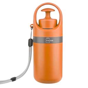 Pet Waste Collector for Dogs and Cats, Felliner, Portable Device for Hygienic Waste Collection, Pooper Scooper with 6 Claws, ABS, 6.5x19 cm, Integrated Bag Compartment, Orange