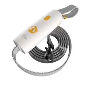 Felliner Leash with Ergonomic Handle, for Running and Walking, 1.6 m, Reflective, Locking System, White