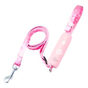 Felliner Ergonomic Dog Leash with Handle, for Running and Walking, 1.6m, Reflective, Locking System, Pink