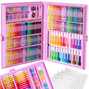 168 részes kreatív festő színező rajzkészlet pink (BBJ) 91314514 Foglalkoztató füzetek, kifestő-szinező