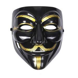 Guy Fawkes maszk - Anonymus maszk - V mint Vérbosszú maszk univerzáis méretben - fekete (BBL) 91315824 
