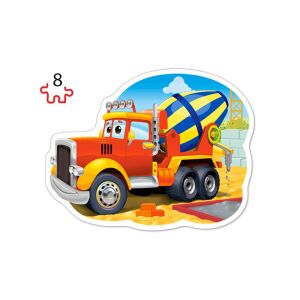Castorland Baufahrzeug Puzzle - Betonmischer LKW, 8 Teile - Puzzle