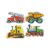 Súprava puzzle Castorland s vozidlami, Vlak, Sklápač, Buldozér, Puzzle s hasičským autom
