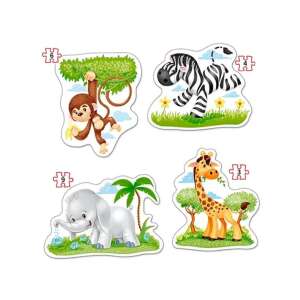 4 az 1-ben puzzle - Afrikai állatok (3, 4, 6, 9 darabos) 91316251 