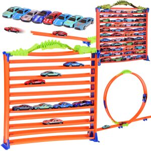 Versenypálya Garage 11-Level Toy Car Storage and Racing Track Set - Motorway & Parking Garage