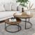 BackHome Round Dark Walnut Coffee Table Set 91316291