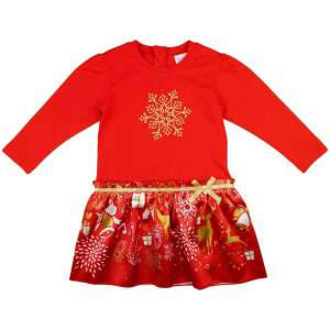 Hosszú ujjú kislány ruha karácsonyi mintával (74) 91317618 